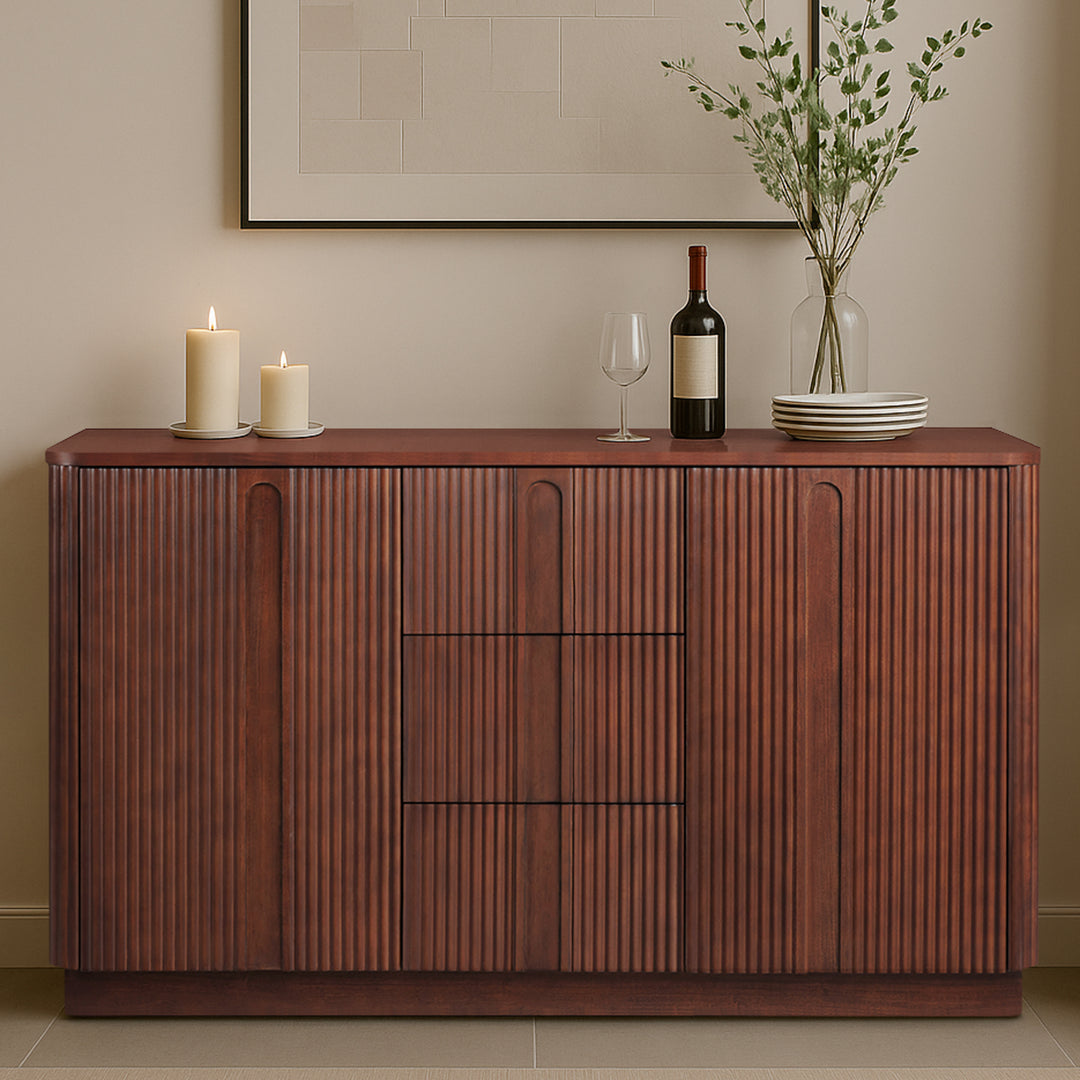 Potomac 55'' W Solid Wood Frame Sideboard with 3 Drawers and 2 Doors