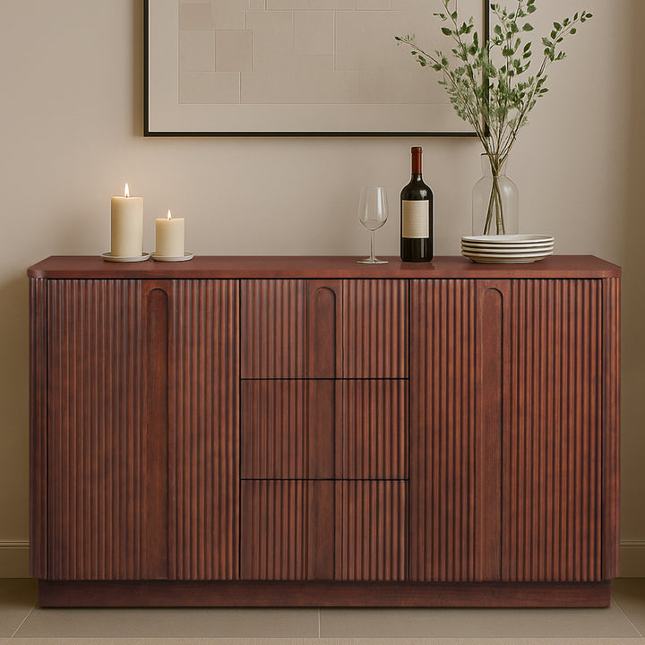 Potomac 55'' W Solid Wood Frame Sideboard with 3 Drawers and 2 Doors