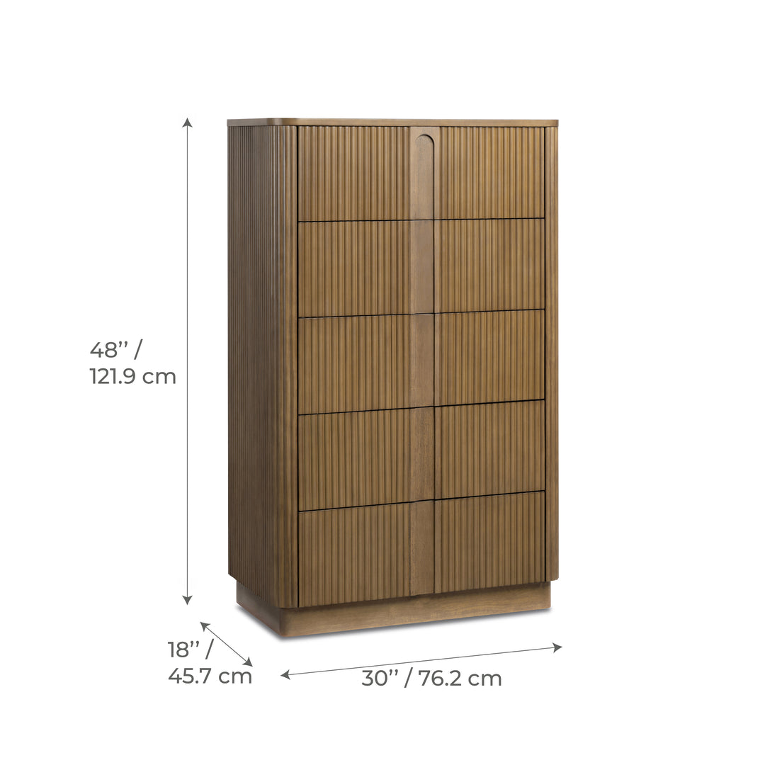 Potomac 30'' W Solid Wood Frame Dresser with 6 Push to Open Drawers