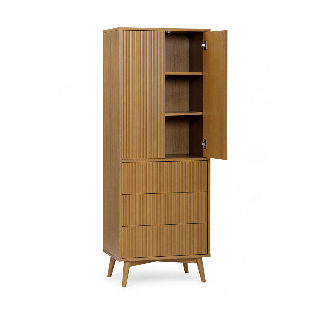 Tremolo 24'' Wide Wooden Linen Cabinet with 2 Doors & 3 Drawers by Teamson Home