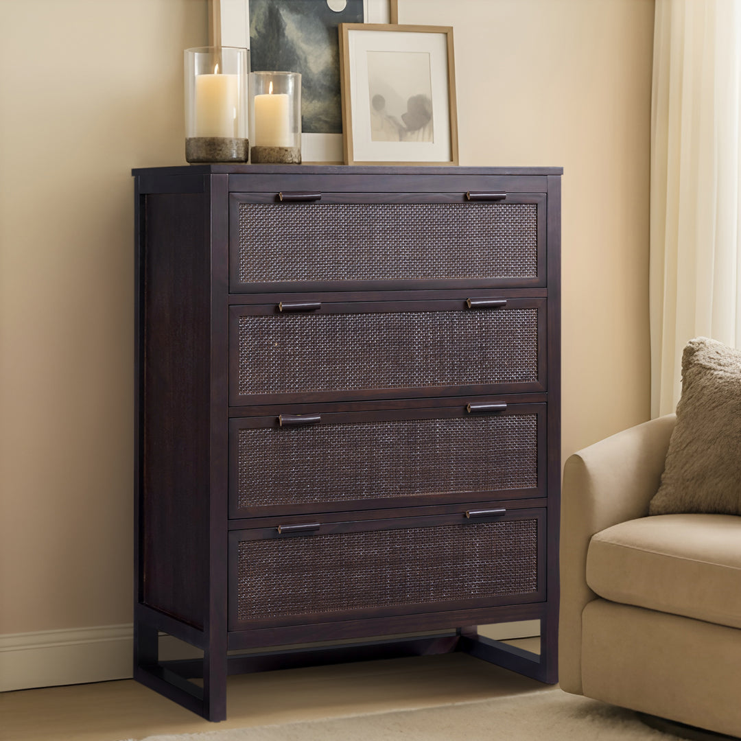 Hatteras 30'' Wide Wood Dresser with 4 Drawers by Teamson Home