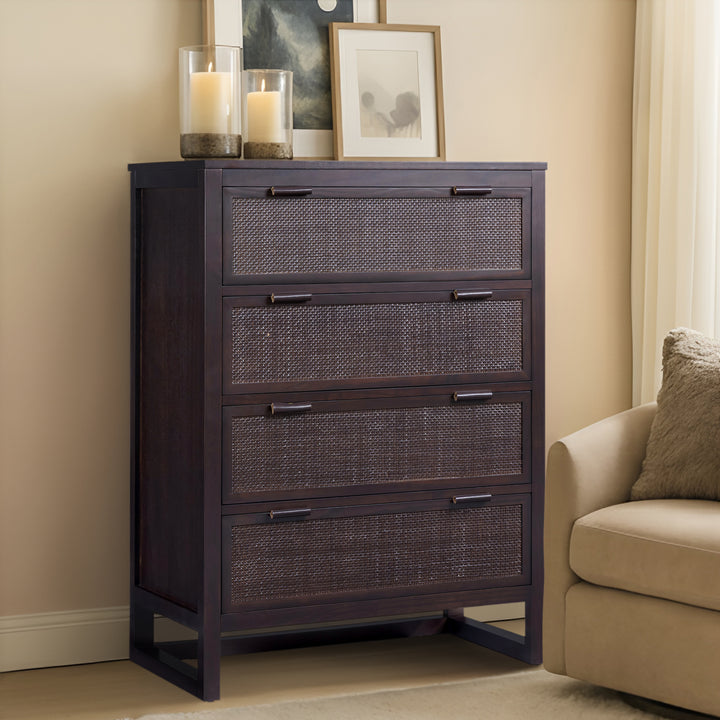 Hatteras 30'' Wide Wood Dresser with 4 Drawers by Teamson Home