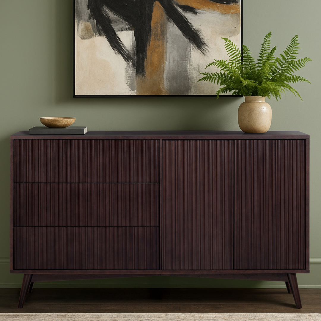 Tremolo 55'' Wide Wooden Sideboard with 2 Doors & 3 Draawers by Teamson Home