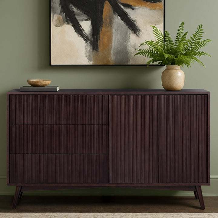 Tremolo 55'' Wide Wooden Sideboard with 2 Doors & 3 Draawers by Teamson Home
