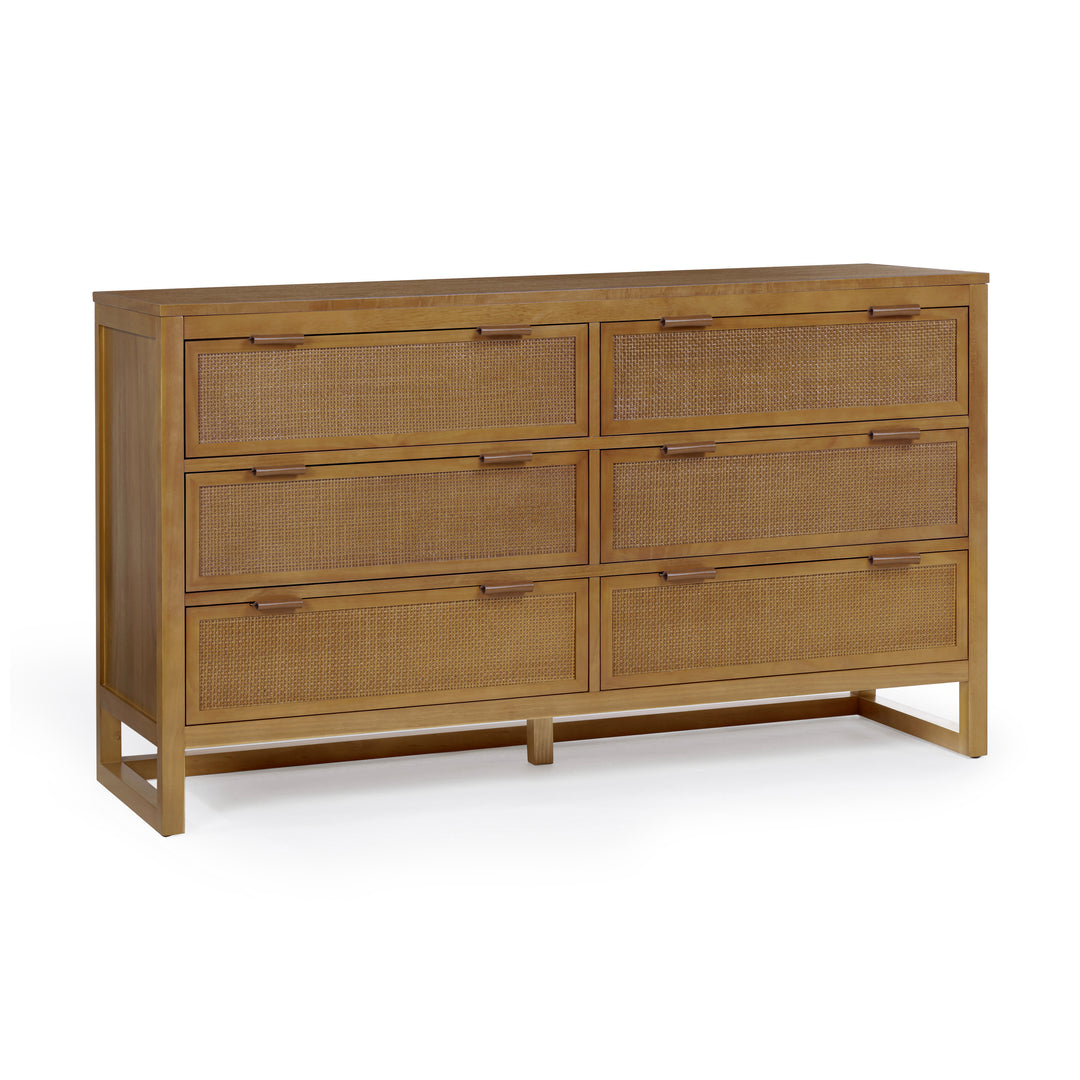 Hatteras 55'' Wide Wood Dresser with 6 Drawers by Teamson Home