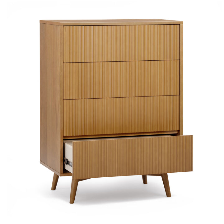 Tremolo 30'' Wide Wooden 4-Drawer Dresser with Fluted Fronts by Teamson Home