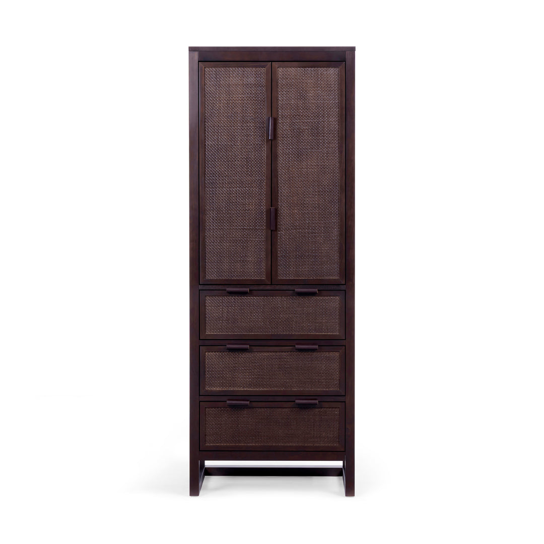 Hatteras 24'' Wide Wood Linen Cabinet with Drawers and Shelved Compartments by Teamson Home