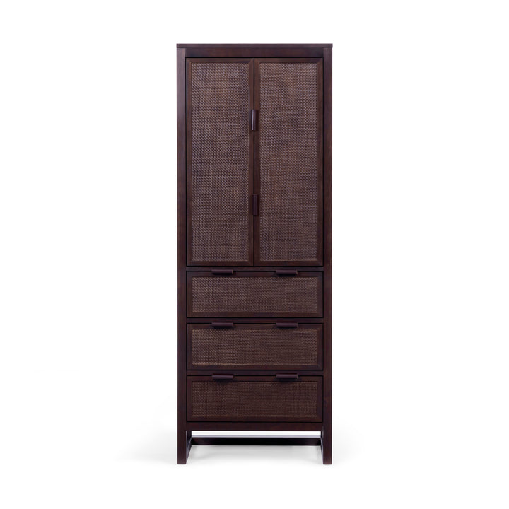 Hatteras 24'' Wide Wood Linen Cabinet with Drawers and Shelved Compartments by Teamson Home