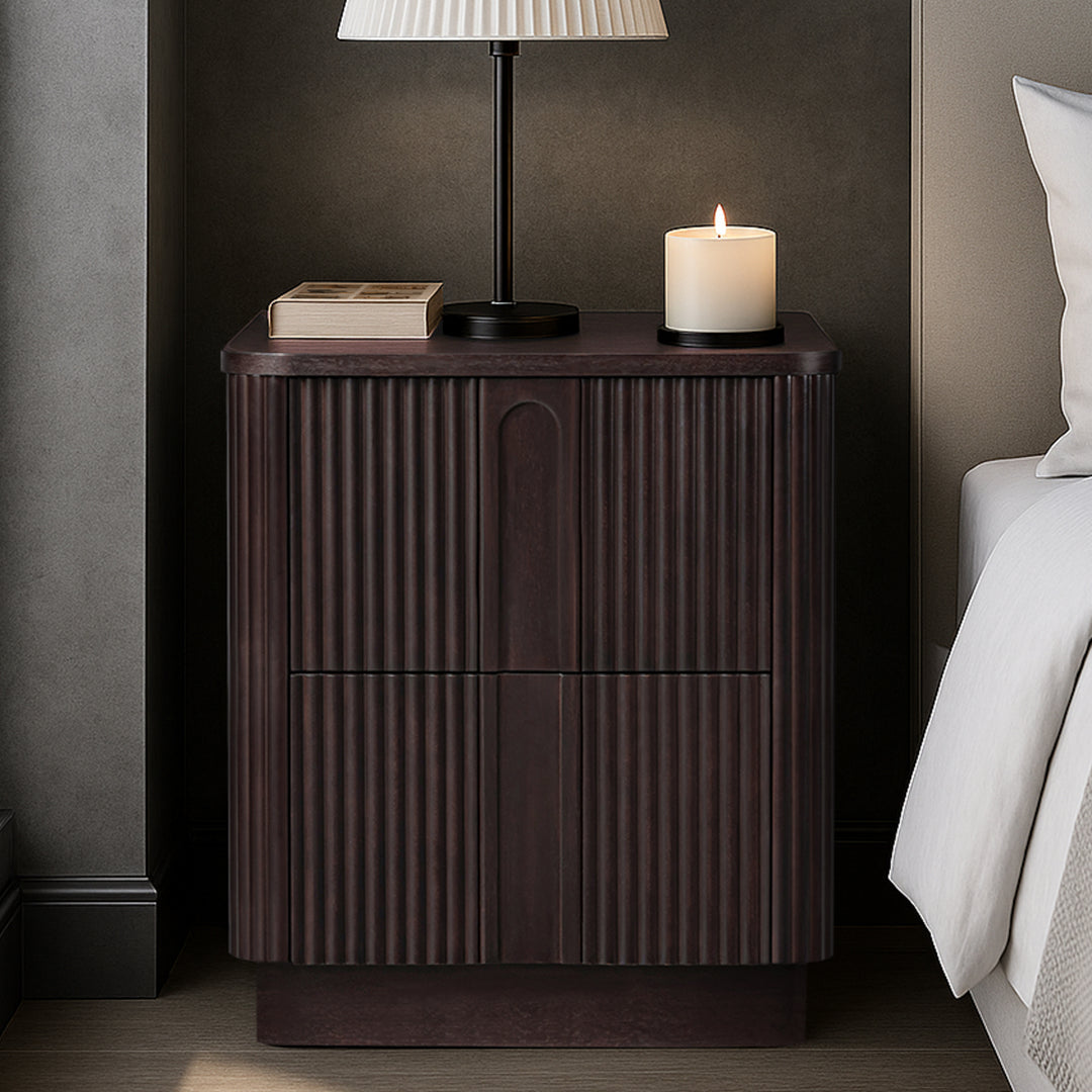 Potomac 20'' W Solid Wood Frame Nightstand with 2 Push to Open Drawers