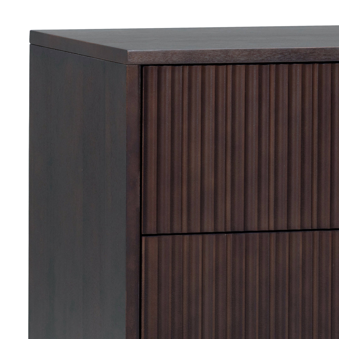 Tremolo 20'' Wide Wooden 2-Drawer Nightstand with Fluted Fronts by Teamson Home