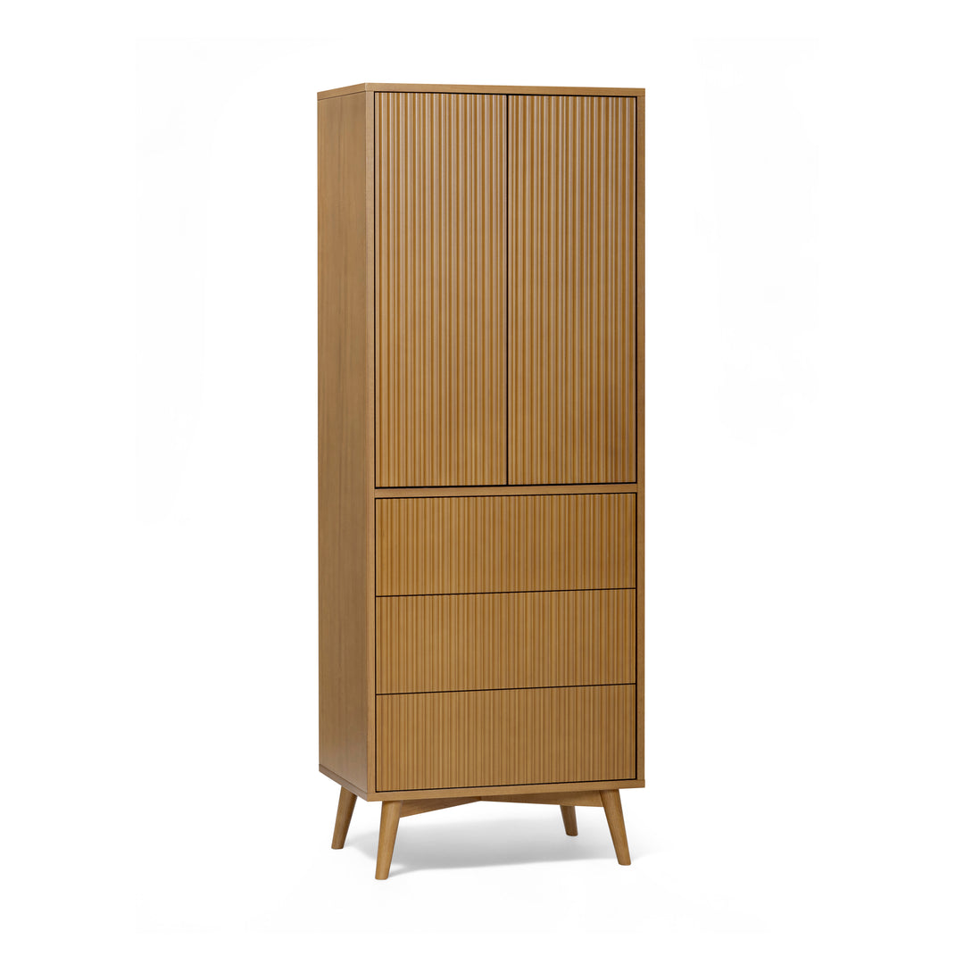 Tremolo 24'' Wide Wooden Linen Cabinet with 2 Doors & 3 Drawers by Teamson Home
