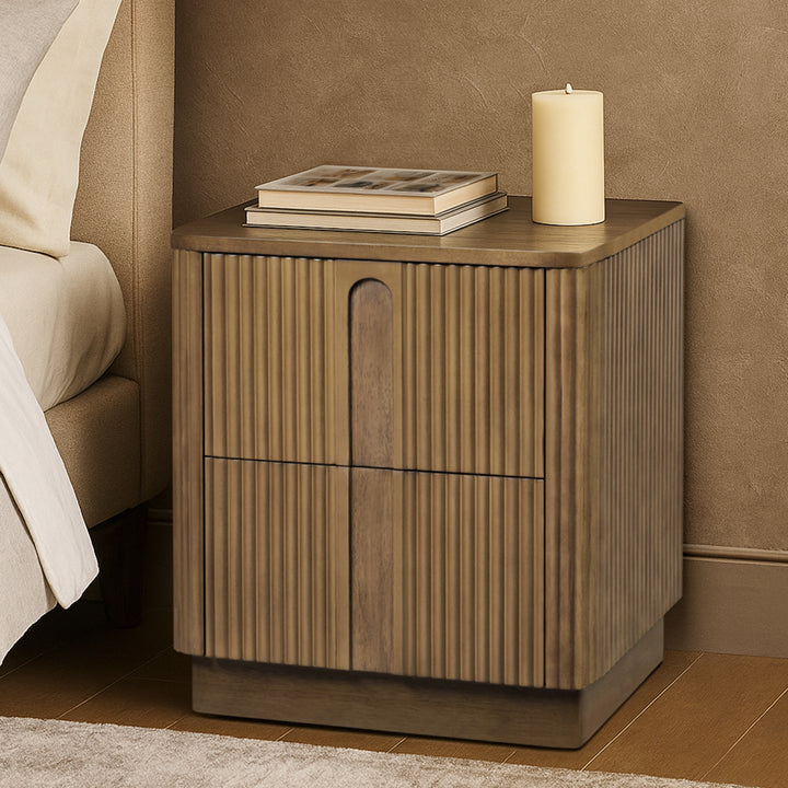 Potomac 20'' W Solid Wood Frame Nightstand with 2 Push to Open Drawers