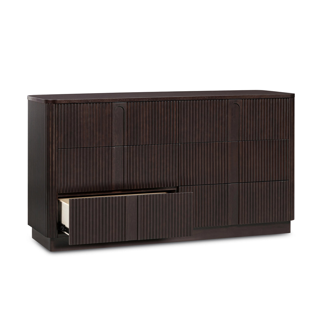 Potomac 55'' W Solid Wood Frame Dresser with 6 Push to Open Drawers