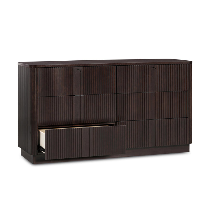 Potomac 55'' W Solid Wood Frame Dresser with 6 Push to Open Drawers