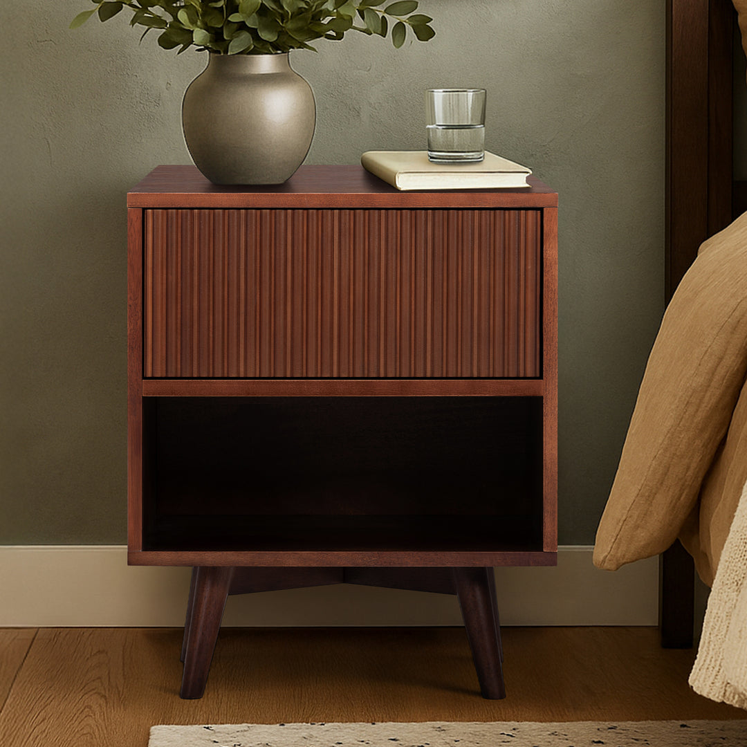 Tremolo 20'' Wide Wooden 1-Drawer Nightstand with Open Storage by Teamson  Home