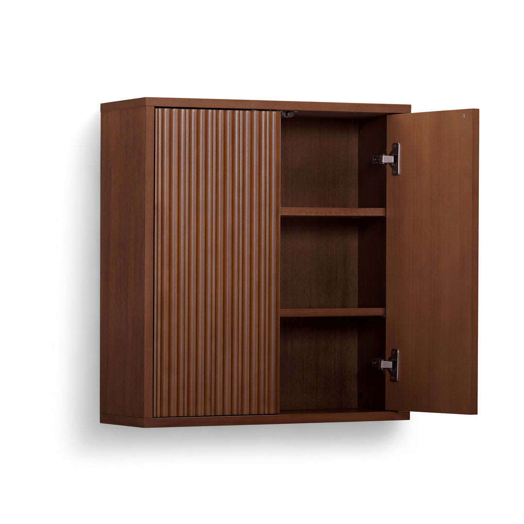Tremolo 22'' Wide Wooden 2-Door Wall Cabinet with Fluted Fronts by Teamson Home