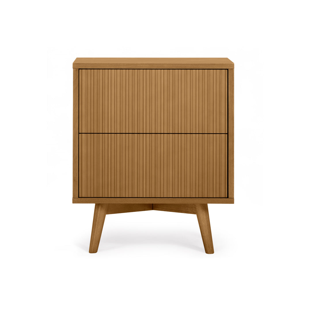 Tremolo 20'' Wide Wooden 2-Drawer Nightstand with Fluted Fronts by Teamson Home
