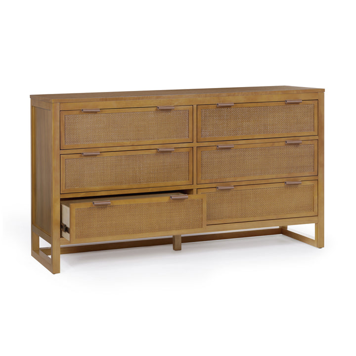 Hatteras 55'' Wide Wood Dresser with 6 Drawers by Teamson Home