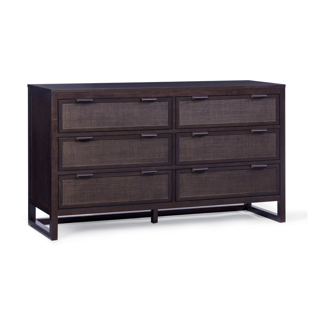 Hatteras 55'' Wide Wood Dresser with 6 Drawers by Teamson Home