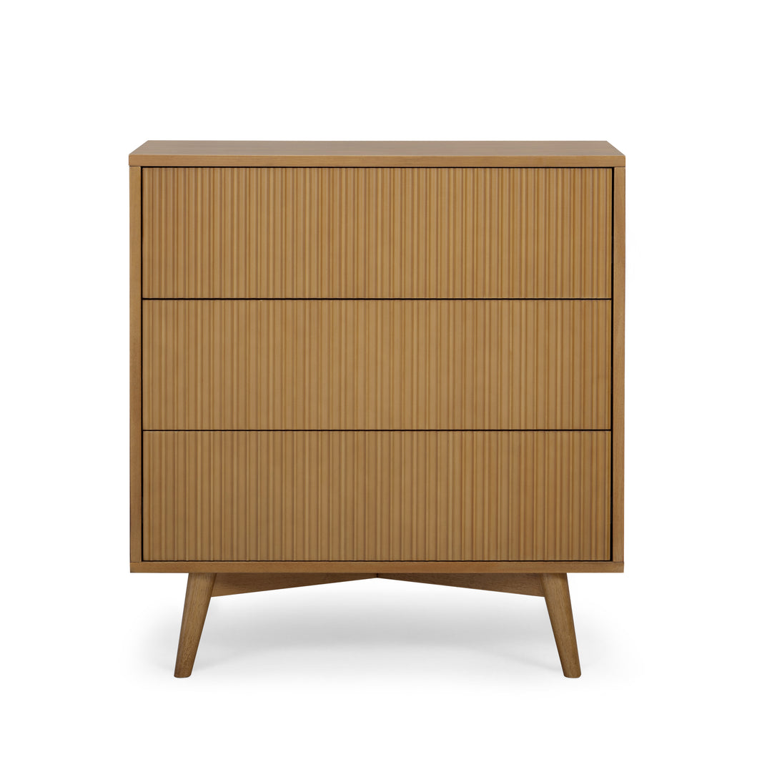 Tremolo 30'' Wide Wooden 3-Drawer Dresser with Fluted Fronts by Teamson Home