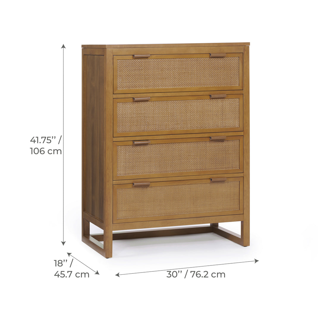Hatteras 30'' Wide Wood Dresser with 4 Drawers by Teamson Home