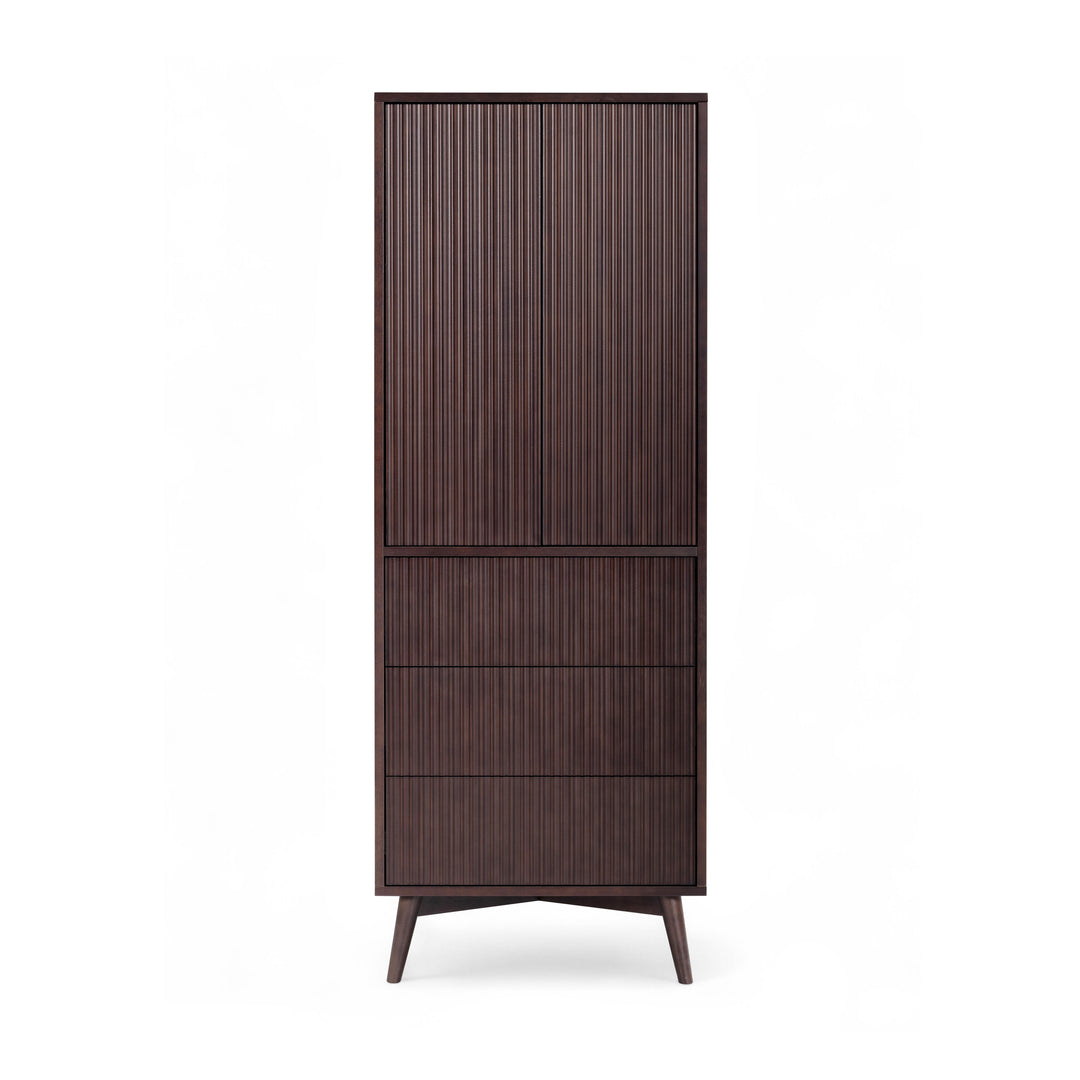 Tremolo 24'' Wide Wooden Linen Cabinet with 2 Doors & 3 Drawers by Teamson Home