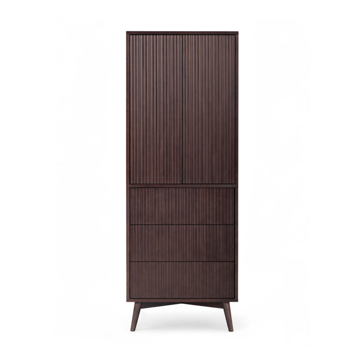 Tremolo 24'' Wide Wooden Linen Cabinet with 2 Doors & 3 Drawers by Teamson Home