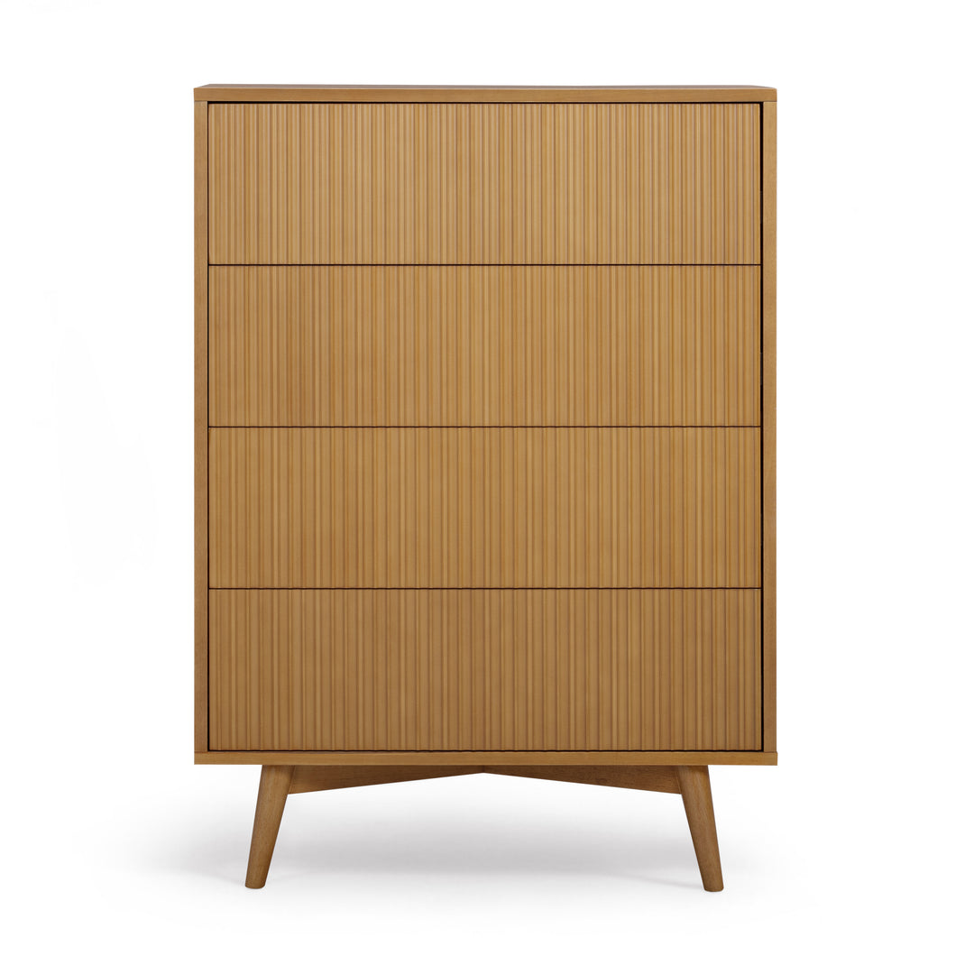 Tremolo 30'' Wide Wooden 4-Drawer Dresser with Fluted Fronts by Teamson Home