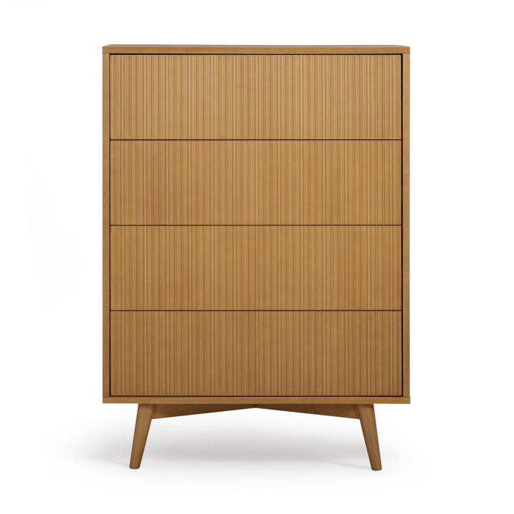 Tremolo 30'' Wide Wooden 4-Drawer Dresser with Fluted Fronts by Teamson Home