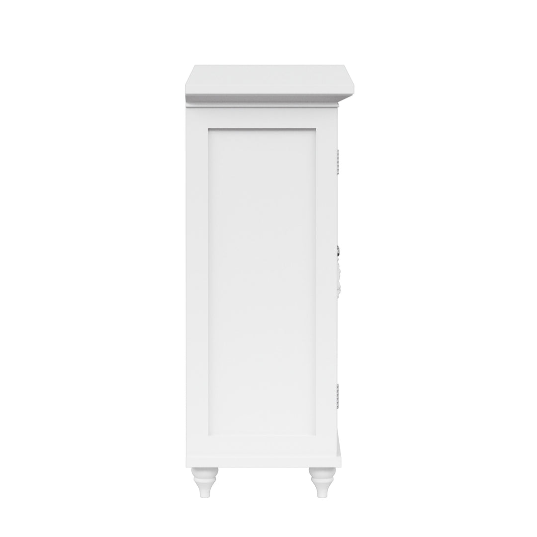 Teamson Home Versailles Floor Cabinet with 2 Shelves, White