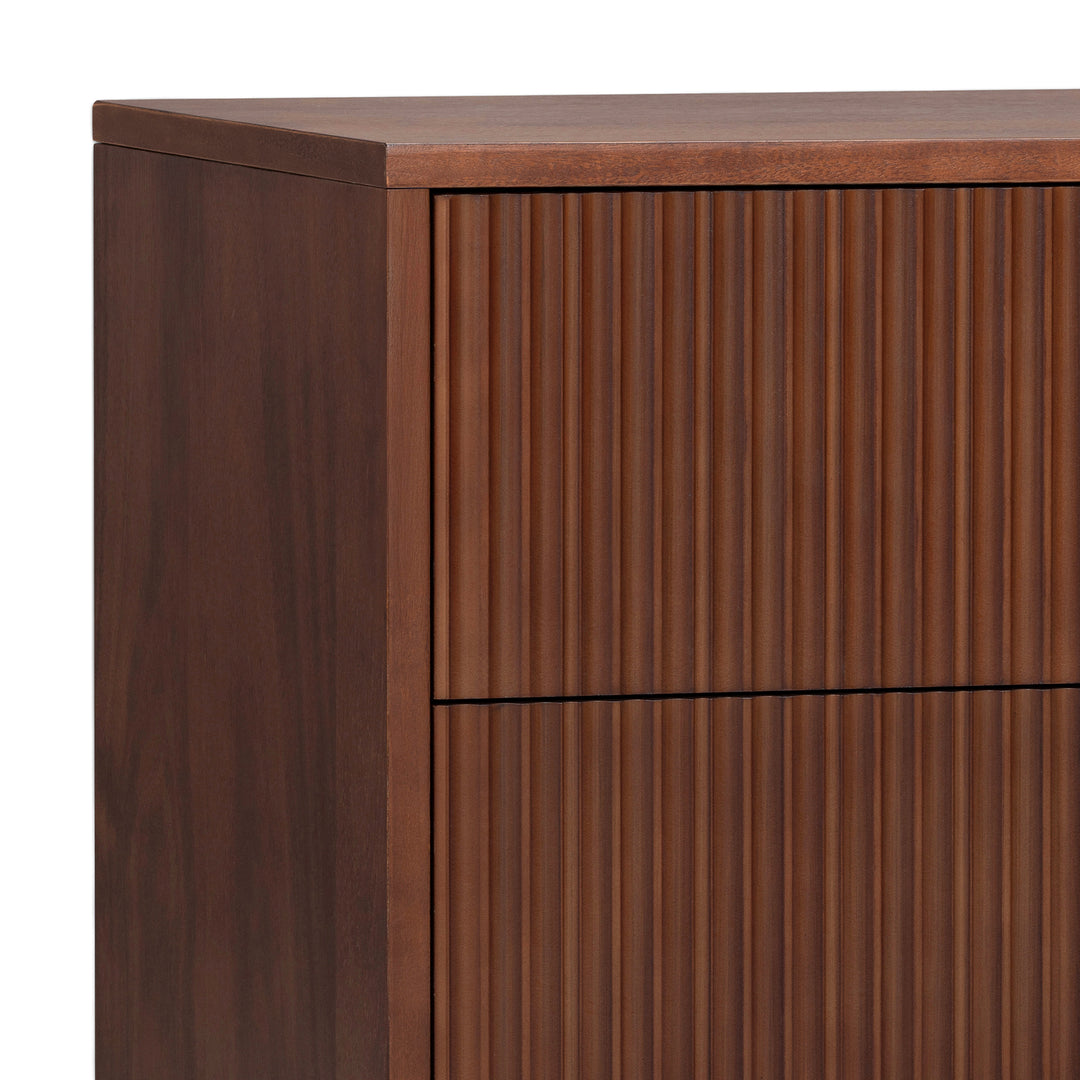 Tremolo 20'' Wide Wooden 2-Drawer Nightstand with Fluted Fronts by Teamson Home