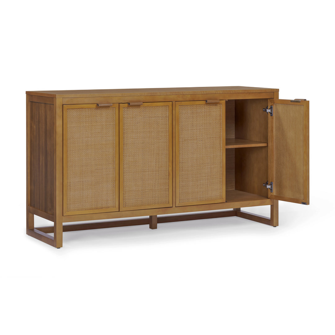 Hatteras 55'' Wide Wood Sideboard Cabinet with 4 Doors by Teamson Home