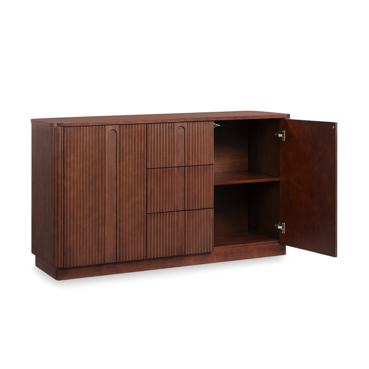 Potomac 55'' W Solid Wood Frame Sideboard with 3 Drawers and 2 Doors
