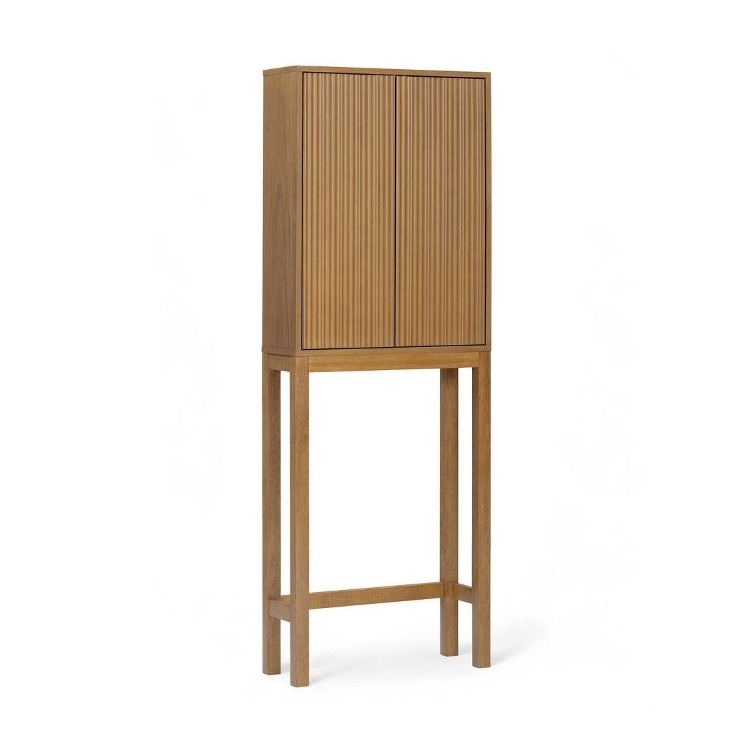 Tremolo 24'' Wide Wooden Over the Toilet Cabinet with Fluted Fronts by Teamson Home