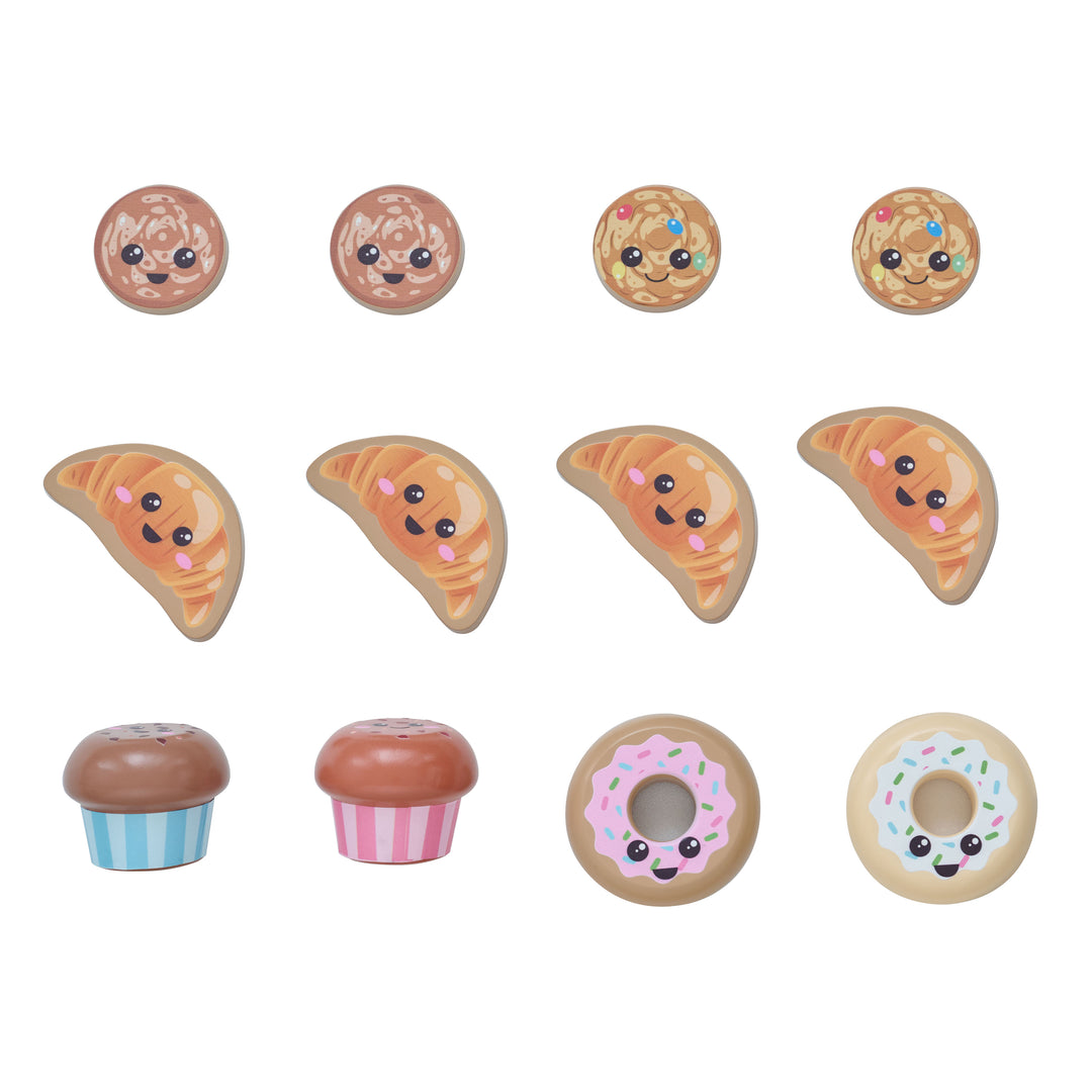 Wooden Bakery Shop with 12 Accessories, Mint -  Jolly Pals by Teamson Kids