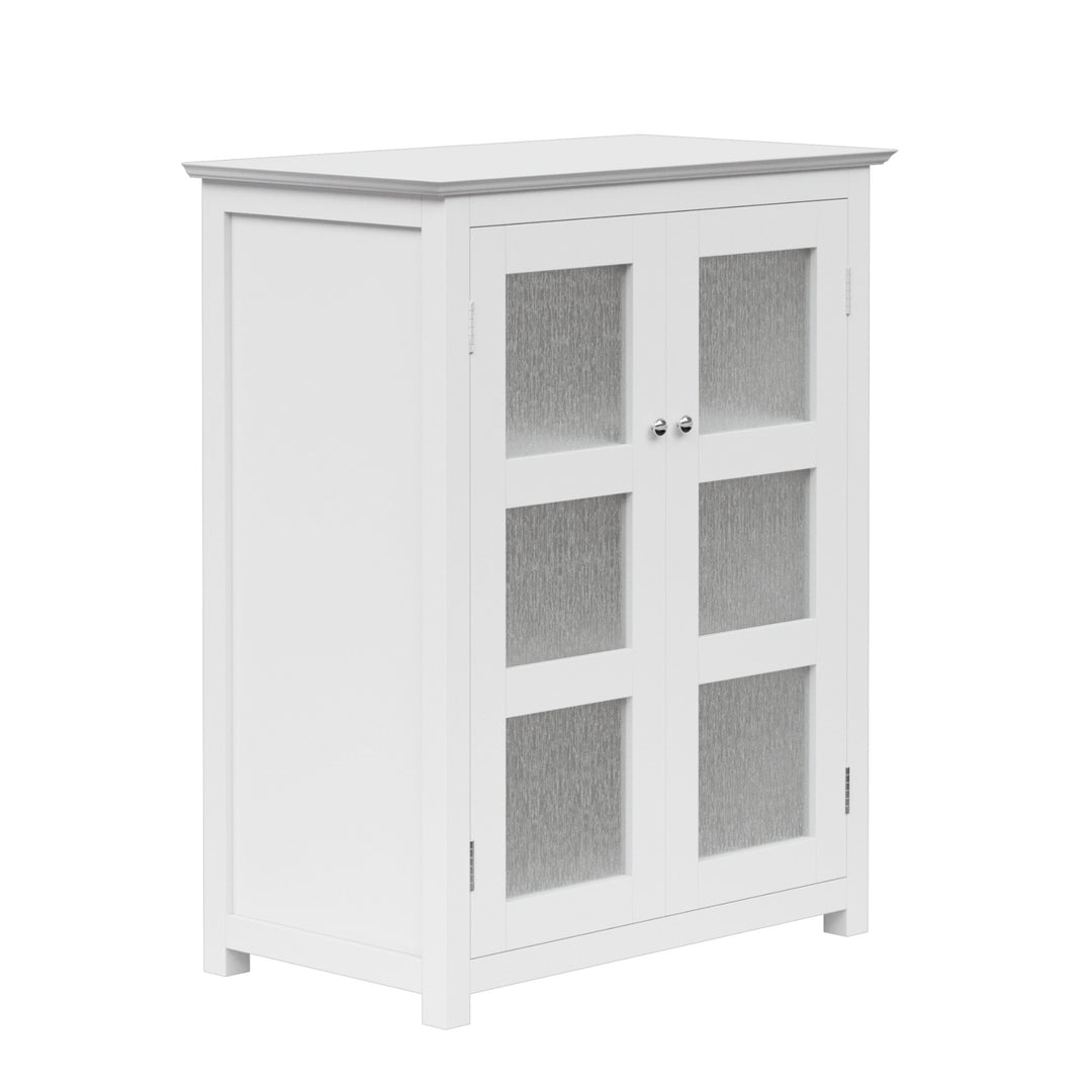 Teamson Home Connor Two-Door Floor Cabinet with Adjustable Shelf, White
