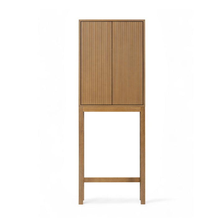 Tremolo 24'' Wide Wooden Over the Toilet Cabinet with Fluted Fronts by Teamson Home
