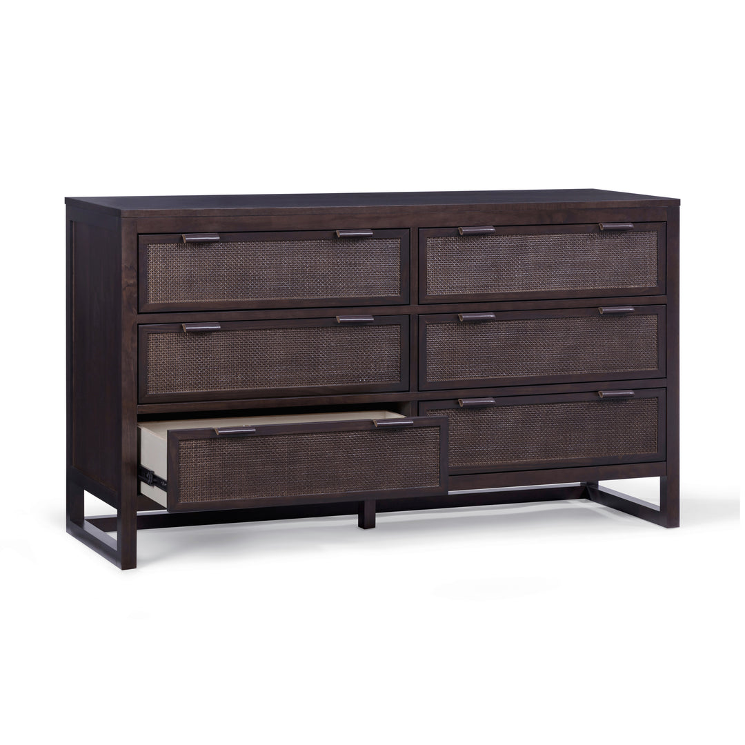 Hatteras 55'' Wide Wood Dresser with 6 Drawers by Teamson Home