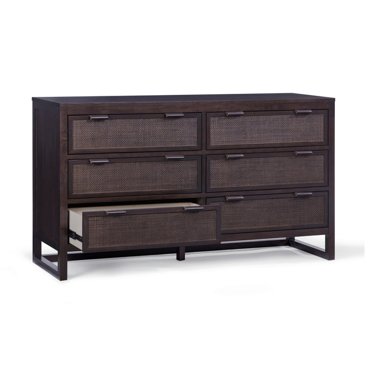 Hatteras 55'' Wide Wood Dresser with 6 Drawers by Teamson Home