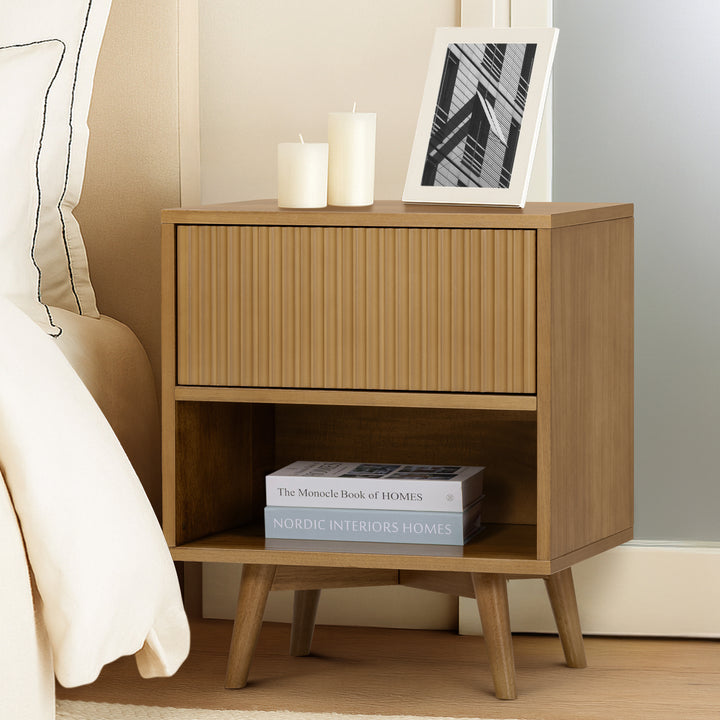 Tremolo 20'' Wide Wooden 1-Drawer Nightstand with Open Storage by Teamson  Home