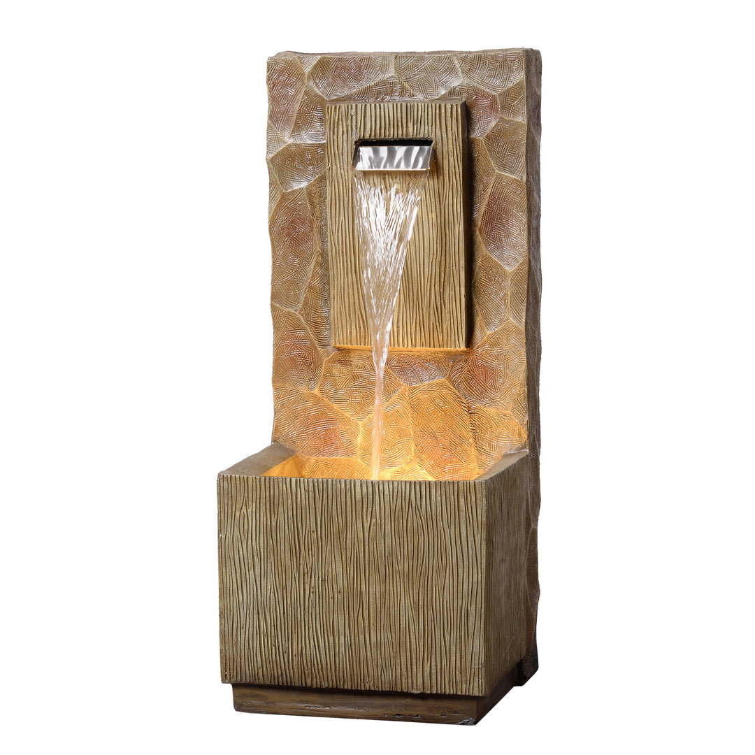 Spa Waterfall Outdoor Water Fountain with LED Light