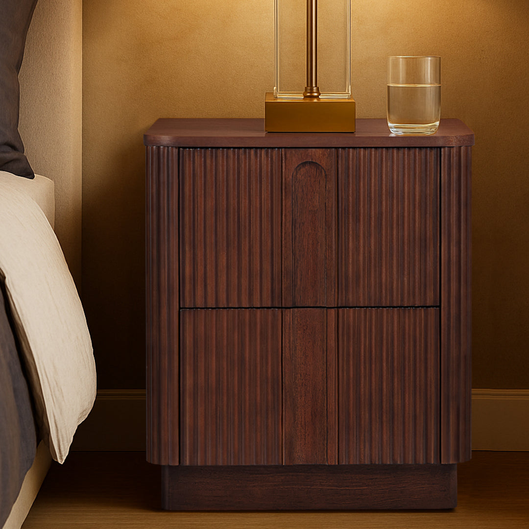 Potomac 20'' W Solid Wood Frame Nightstand with 2 Push to Open Drawers