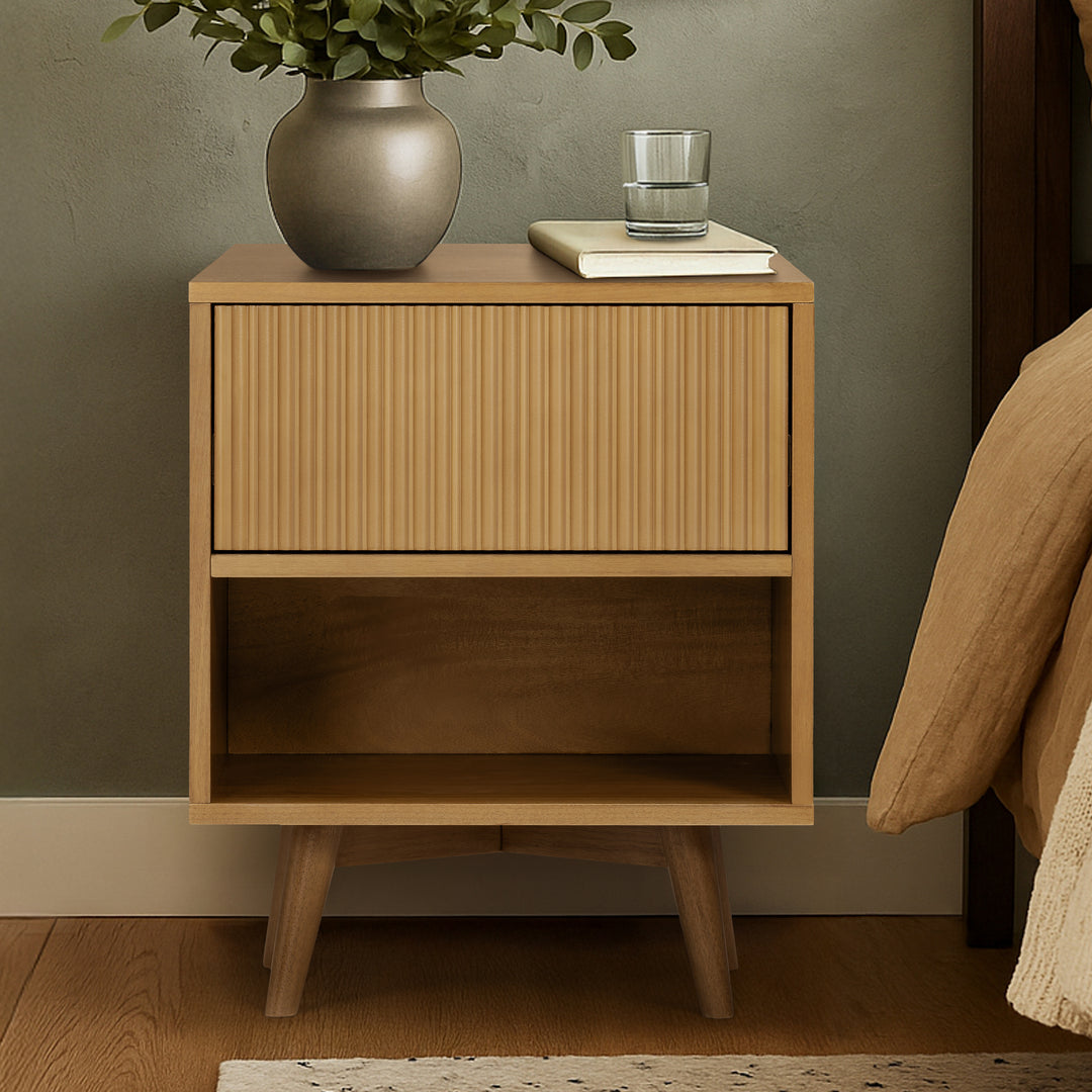 Tremolo 20'' Wide Wooden 1-Drawer Nightstand with Open Storage by Teamson  Home