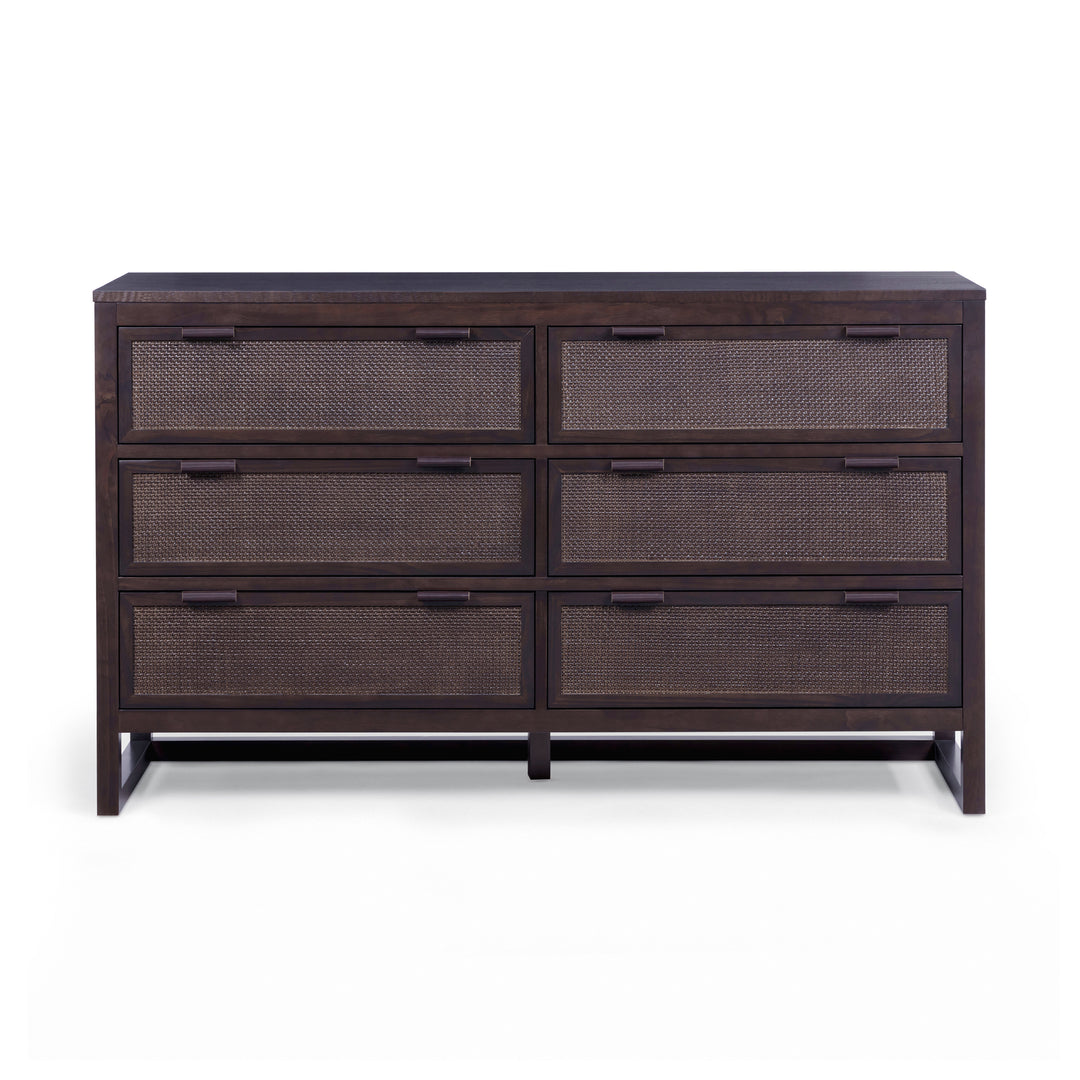 Hatteras 55'' Wide Wood Dresser with 6 Drawers by Teamson Home