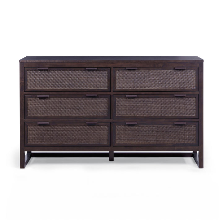 Hatteras 55'' Wide Wood Dresser with 6 Drawers by Teamson Home