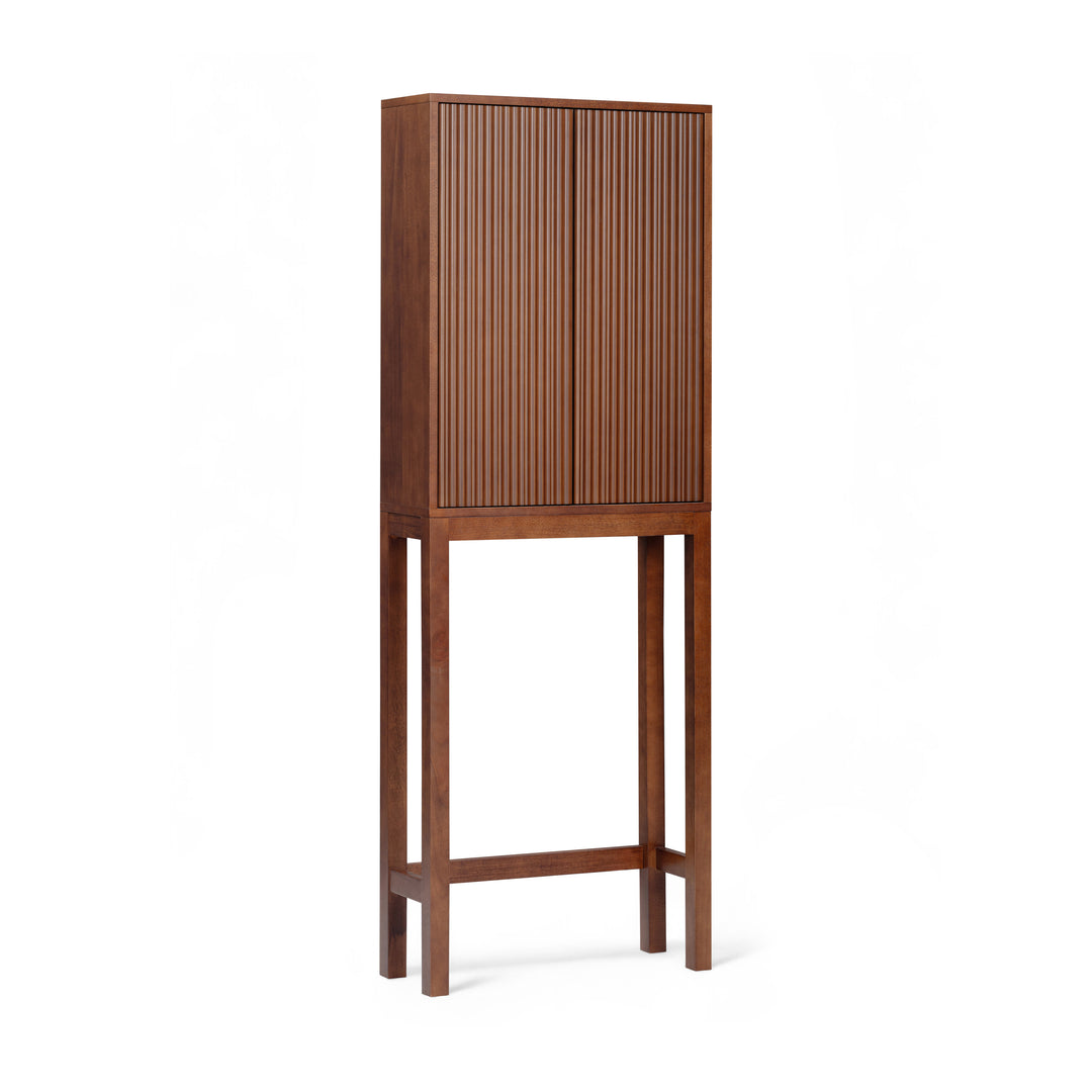 Tremolo 24'' Wide Wooden Over the Toilet Cabinet with Fluted Fronts by Teamson Home