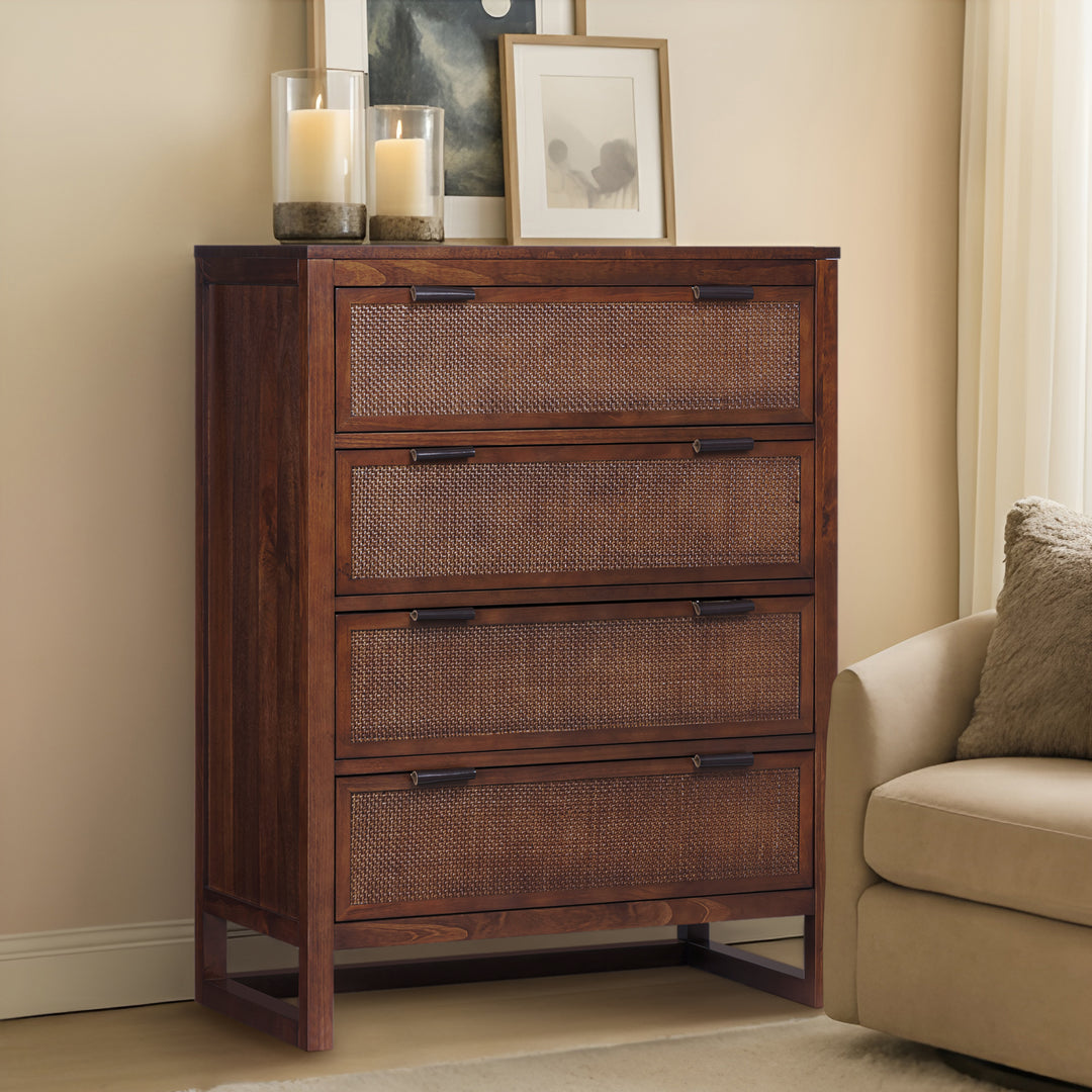 Hatteras 30'' Wide Wood Dresser with 4 Drawers by Teamson Home