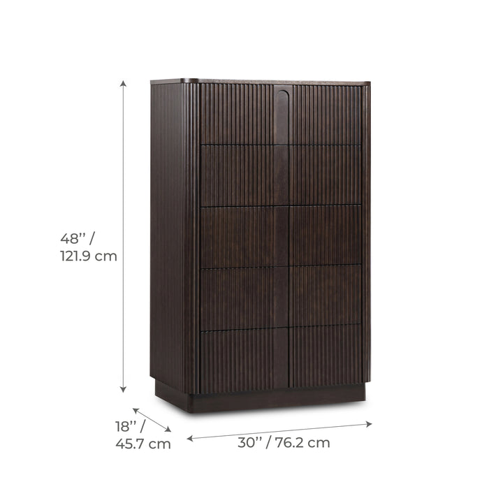 Potomac 30'' W Solid Wood Frame Dresser with 6 Push to Open Drawers