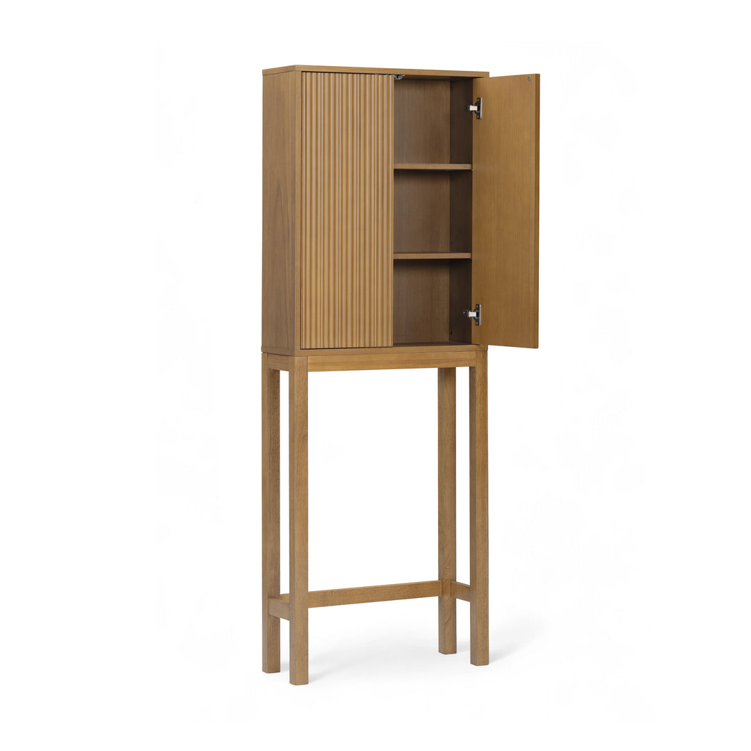 Tremolo 24'' Wide Wooden Over the Toilet Cabinet with Fluted Fronts by Teamson Home