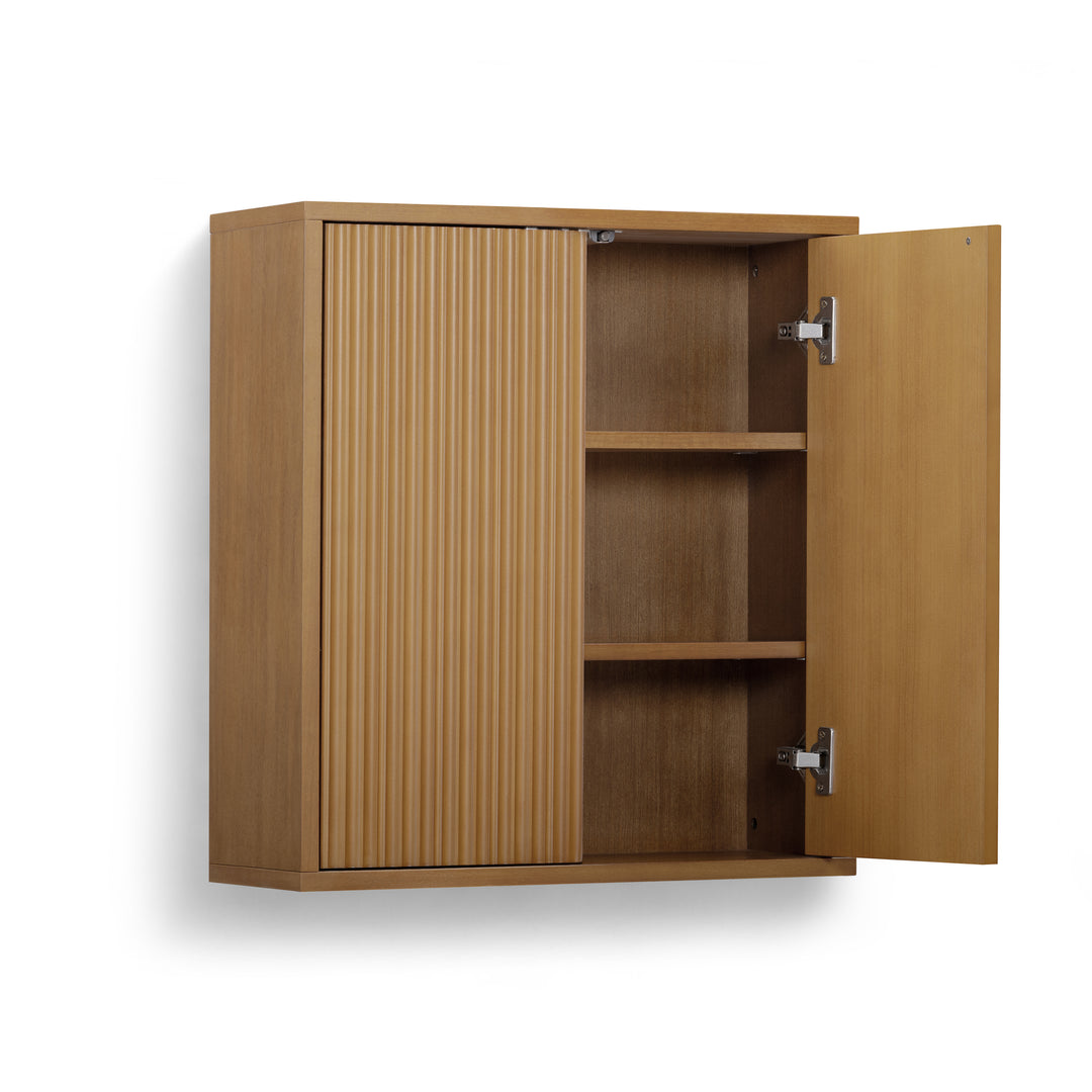 Tremolo 22'' Wide Wooden 2-Door Wall Cabinet with Fluted Fronts by Teamson Home